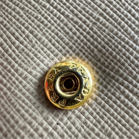 PRADA Saffiano Metal Bar WOC Chain Wallet in Cammeo - Picture 8 of 13